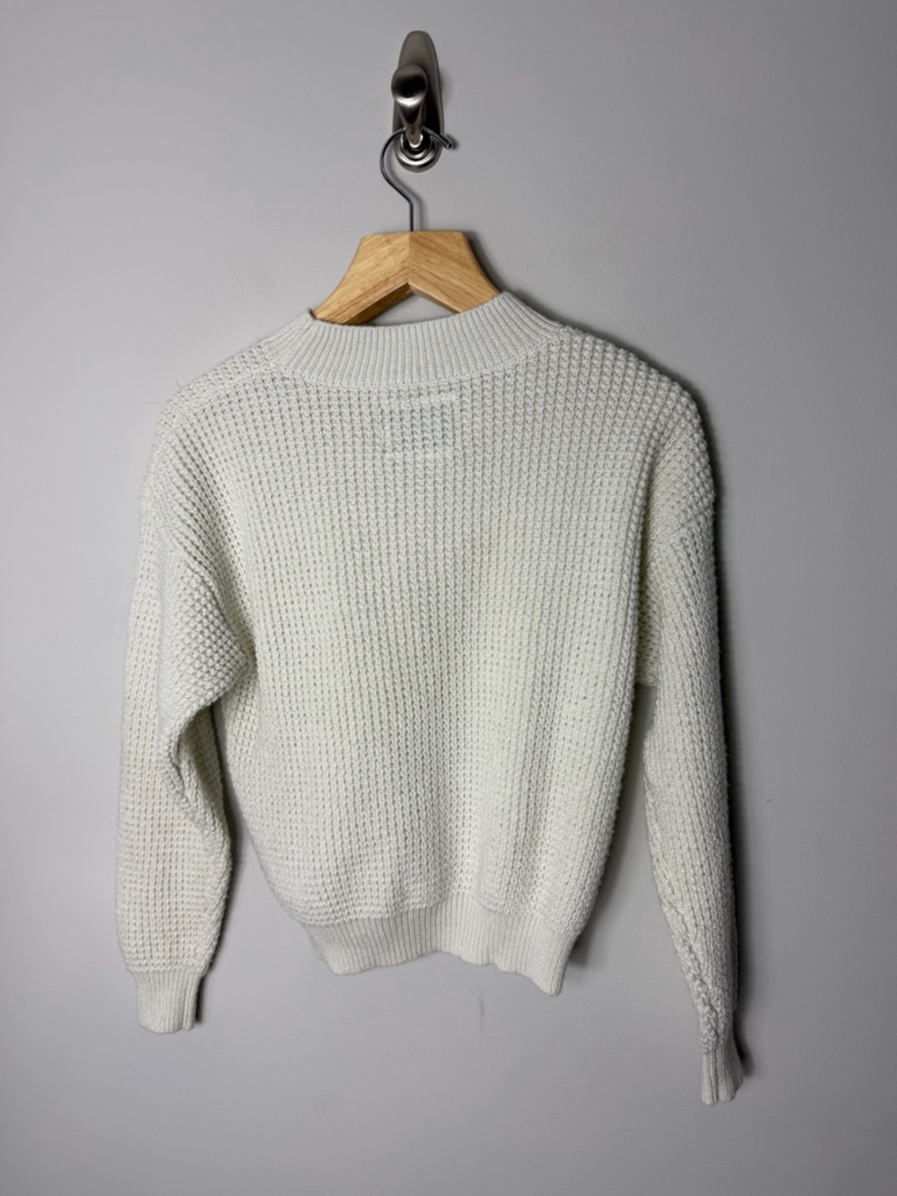 Long Wharf Women’s Rye Sea Well Fisherman Sweater Mock Neck Waffle XS *a - Picture 11 of 11